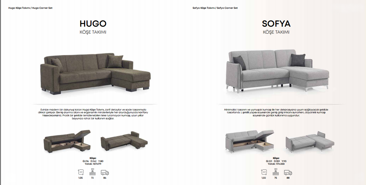 Hugo ve Sofya-G Köşe Takımları