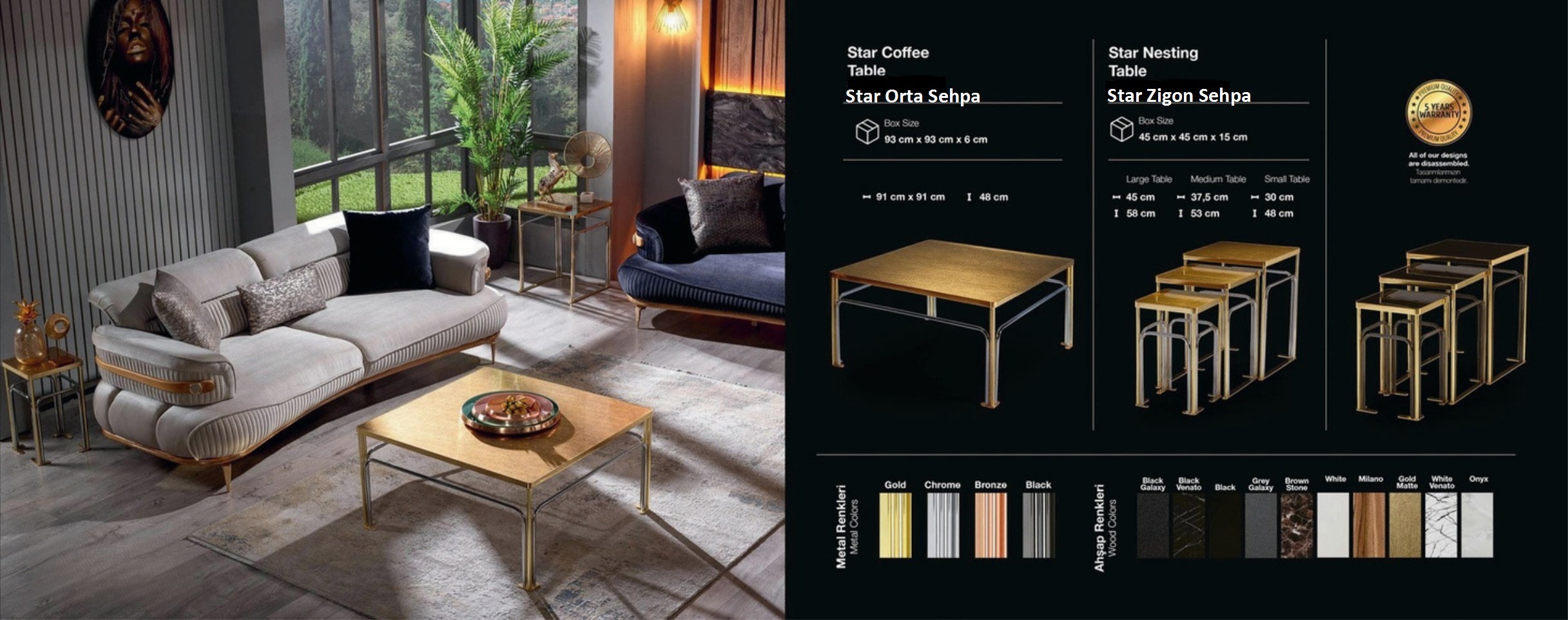 Star Orta ve Zigon Sehba Set