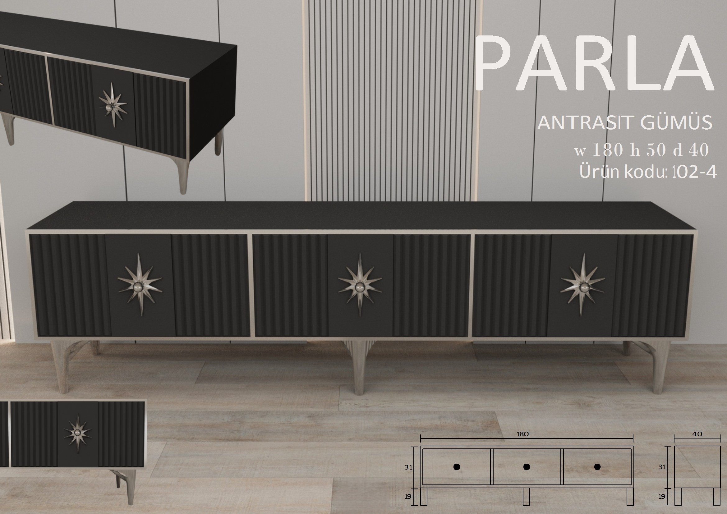 Parla Antrasit Gümüş Ünite Modeli