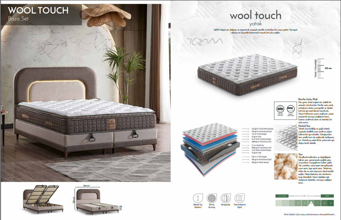 Wool Touch Yatak ve Baza