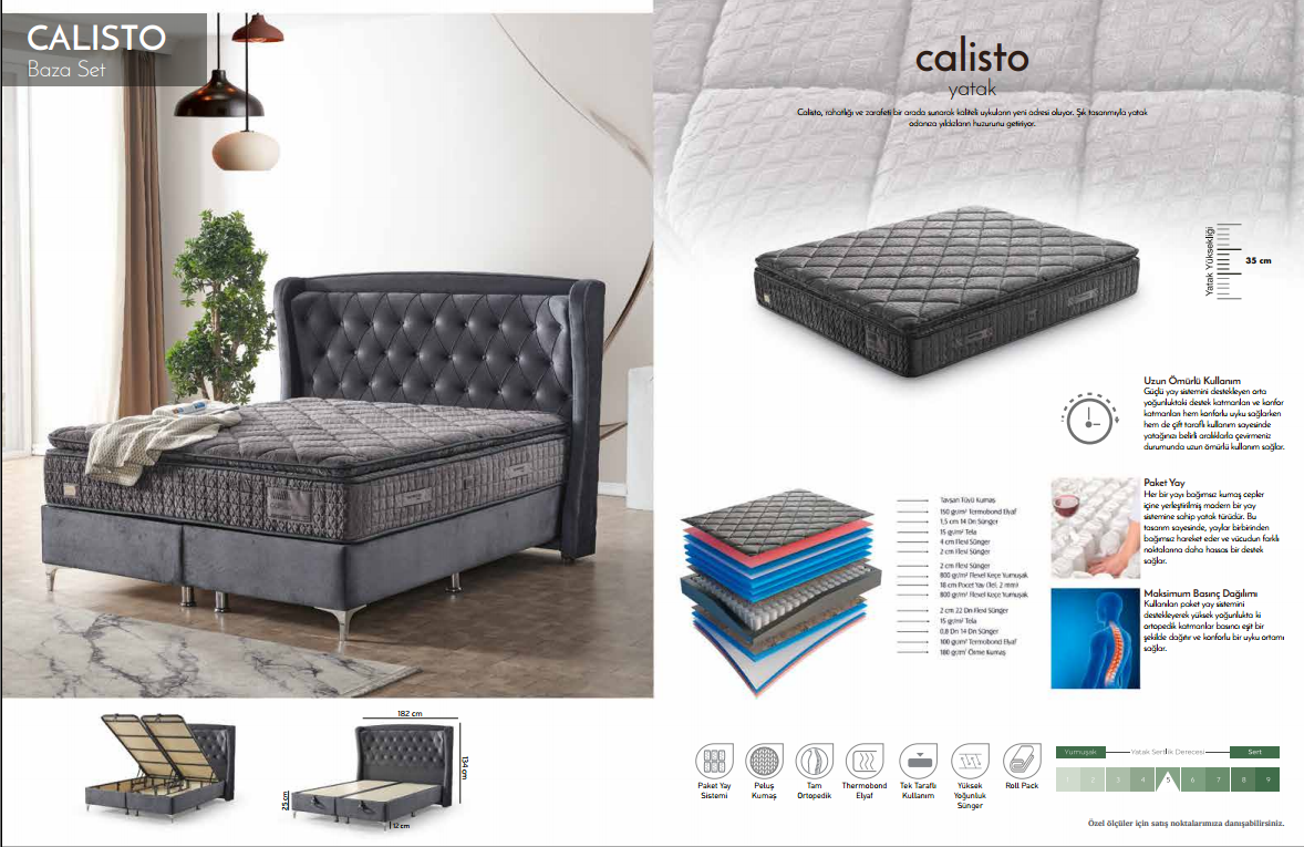 Calisto Yatak ve Baza
