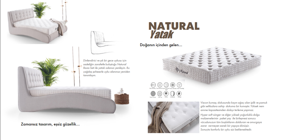 Natural-P Yatak ve Baza