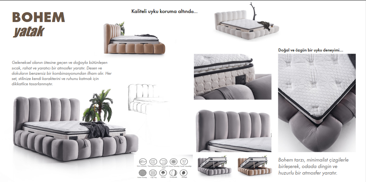 Bohem-P Yatak ve Baza
