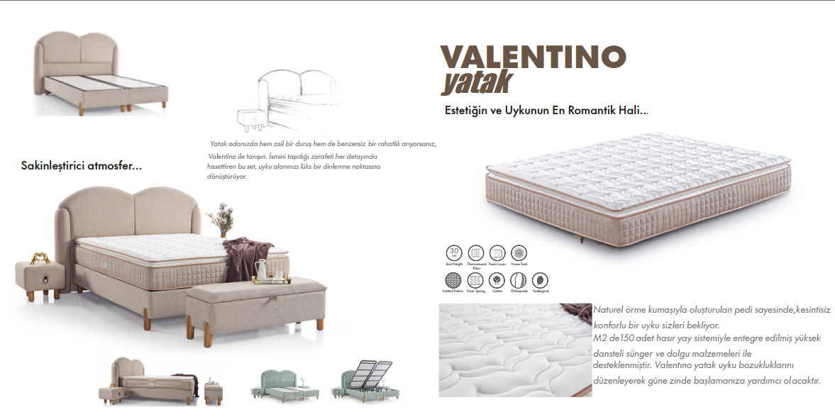 Valentino-P Yatak ve Baza